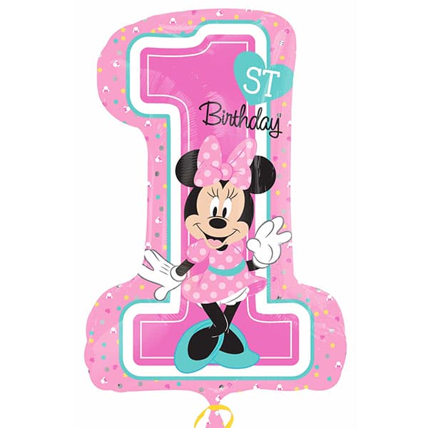 (image for) Minnie Mouse 1st Birthday Supershape Balloons